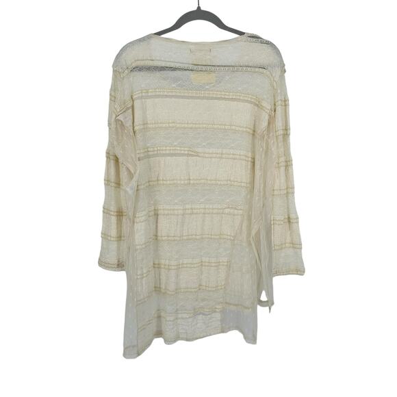NEW Anthropologie A'Reve Ivory Lace High-Low Blouse Sz Small - Picture 2 of 9